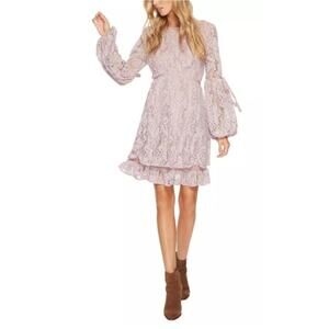 Free People Ruby Lacy Mauve Dress Small
